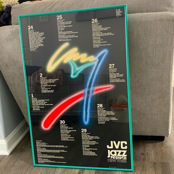 VTG 1988 JVC Jazz Festival Of The Arts New York Poster Retro Ella Fitzgerald - Picture 1 of 16